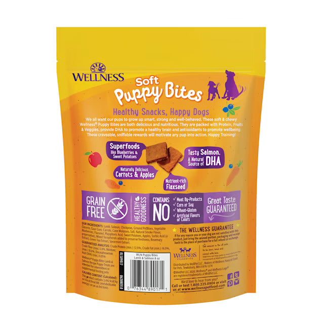 Wellness Complete Health Natural Grain Free Lamb & Salmon Recipe Soft Puppy Bites, 8 oz