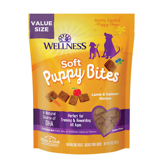 Wellness Complete Health Natural Grain Free Lamb & Salmon Recipe Soft Puppy Bites, 8 oz