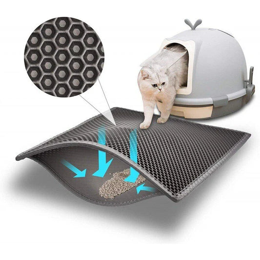 Cat Litter Mat Waterproof Double Layer Litter Mat Non Slip Mat Washable Cat Mat