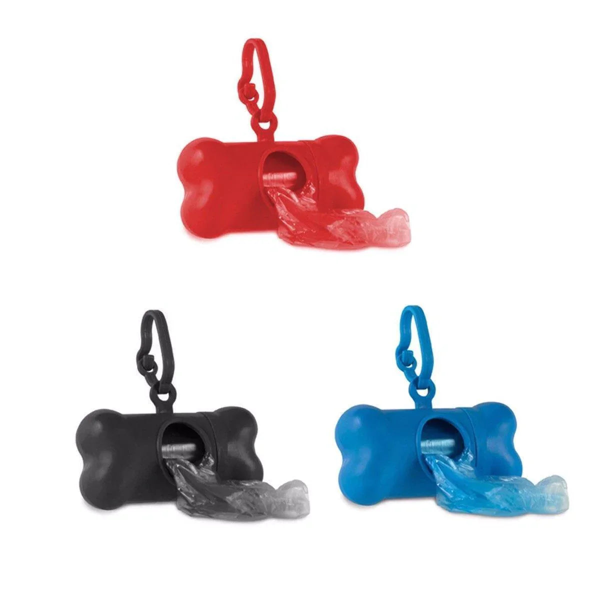 Doggy Poop Bag Dispenser With Comfortable Keychain Belt Collar Clip